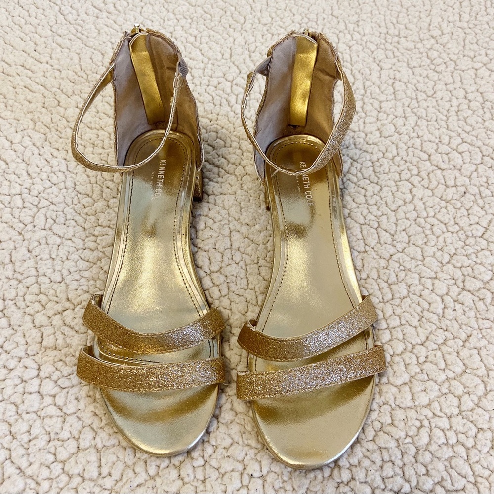 Gold Glitter Sparkle Heels Kenneth Cole Sandals